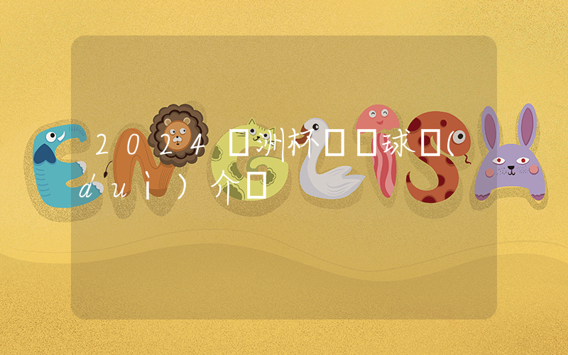 2024歐洲杯參賽球隊(duì)介紹插圖