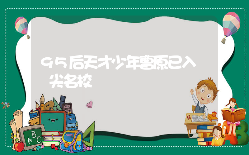 95后天才少年曹原已入職頂尖名校插圖