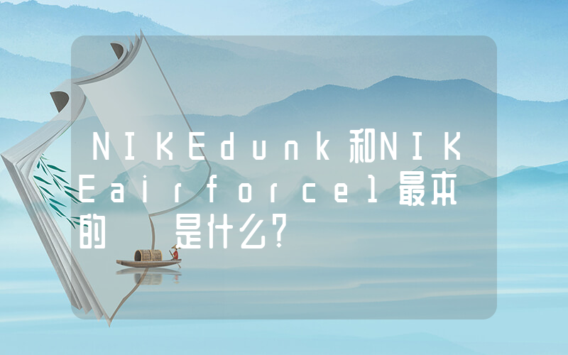NIKEdunk和NIKEairforce1最本質的區別是什么？插圖