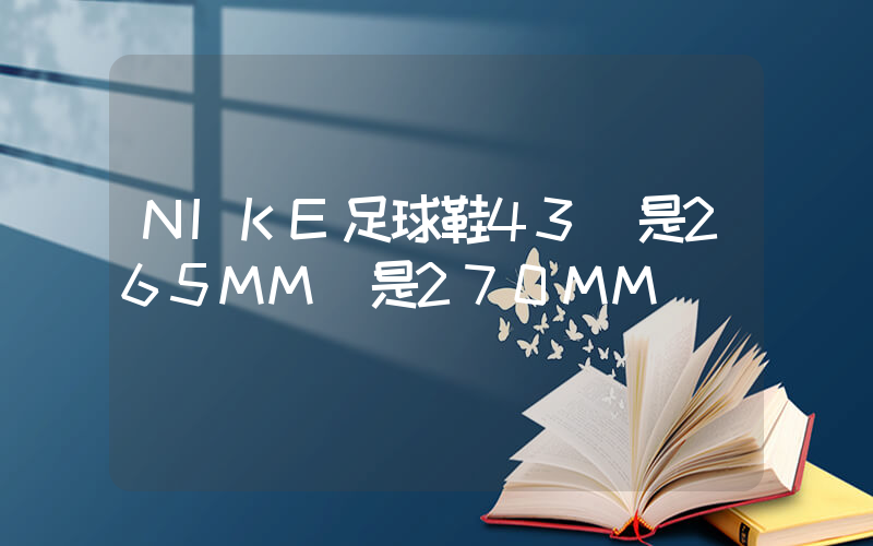 NIKE足球鞋43碼是265MM還是270MM插圖