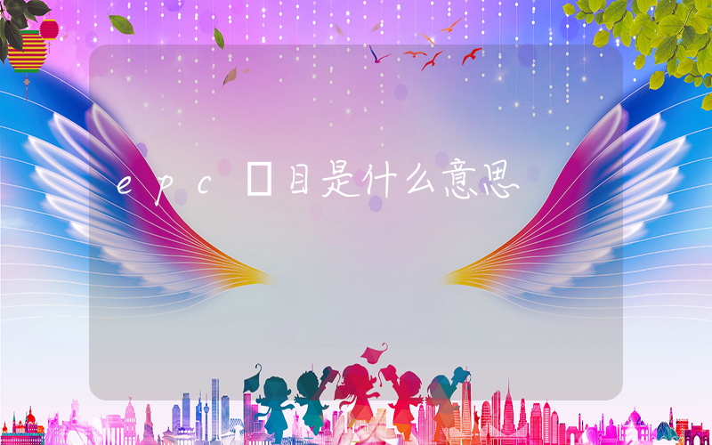 epc項目是什么意思插圖