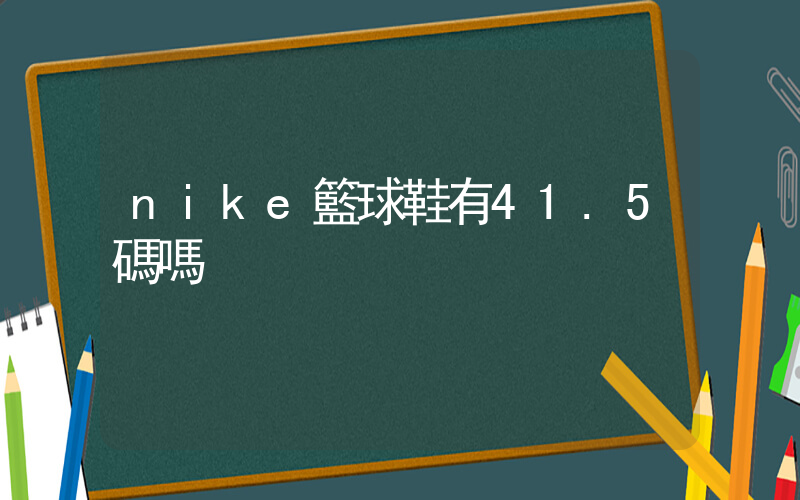 nike籃球鞋有41.5碼嗎插圖