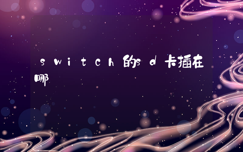 switch的sd卡插在哪插圖