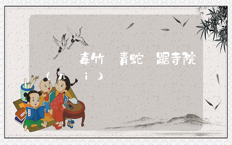 兩條劇毒竹葉青蛇盤踞寺院內(nèi)插圖