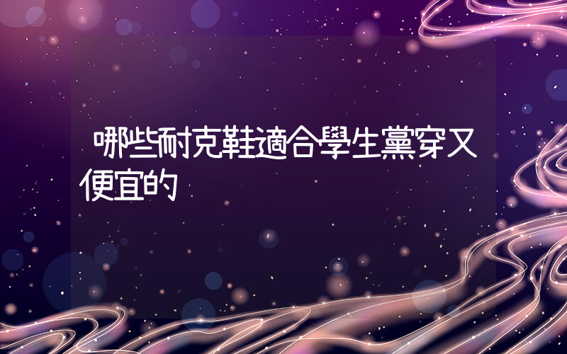 哪些耐克鞋適合學生黨穿又便宜的插圖