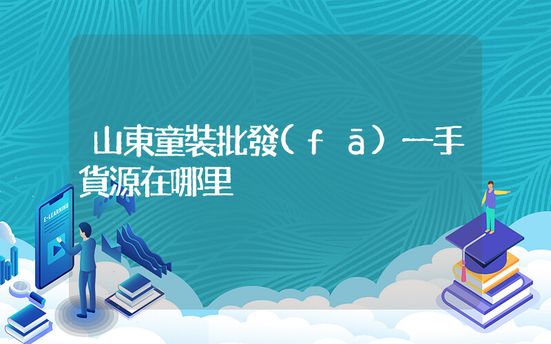 山東童裝批發(fā)一手貨源在哪里插圖