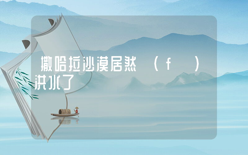 撒哈拉沙漠居然發(fā)洪水了插圖