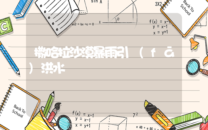 撒哈拉沙漠暴雨引發(fā)洪水插圖