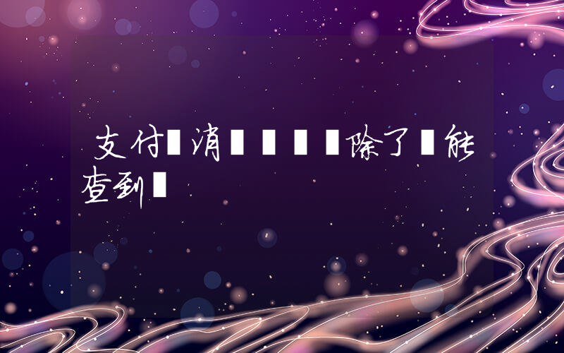 支付寶消費記錄刪除了還能查到嗎插圖