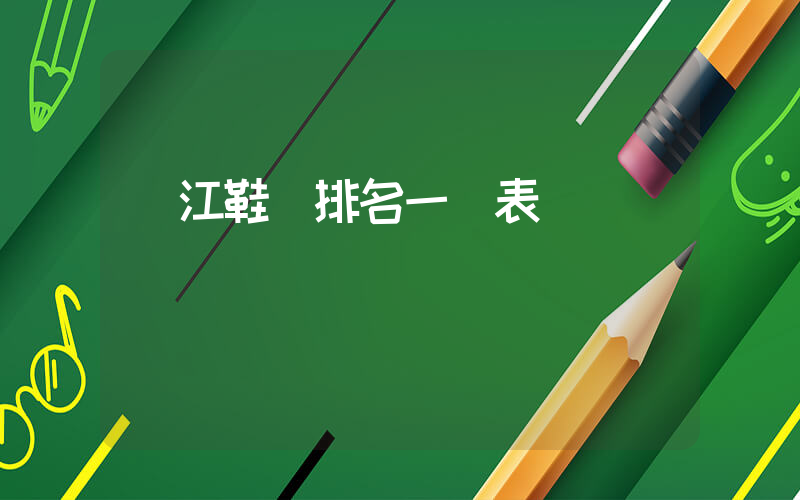 晉江鞋廠排名一覽表插圖