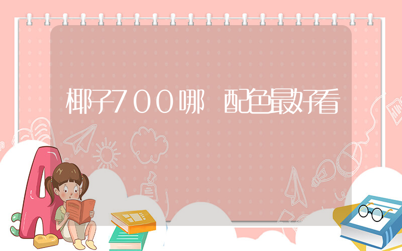 椰子700哪個配色最好看插圖