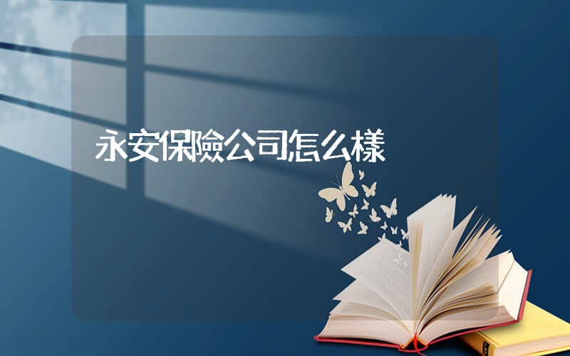 永安保險公司怎么樣插圖