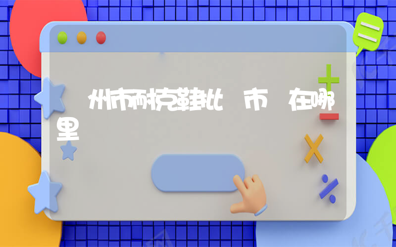 濱州市耐克鞋批發市場在哪里插圖