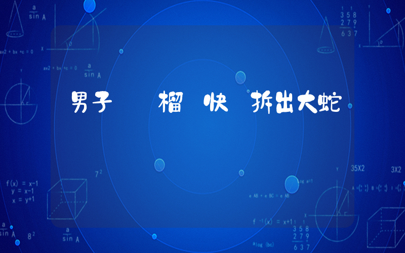 男子網購榴蓮快遞拆出大蛇插圖