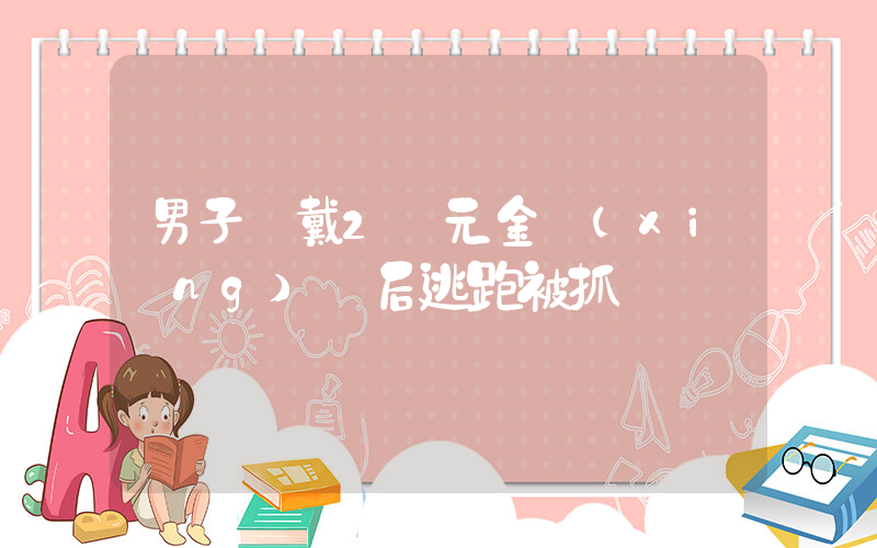 男子試戴2萬元金項(xiàng)鏈后逃跑被抓插圖