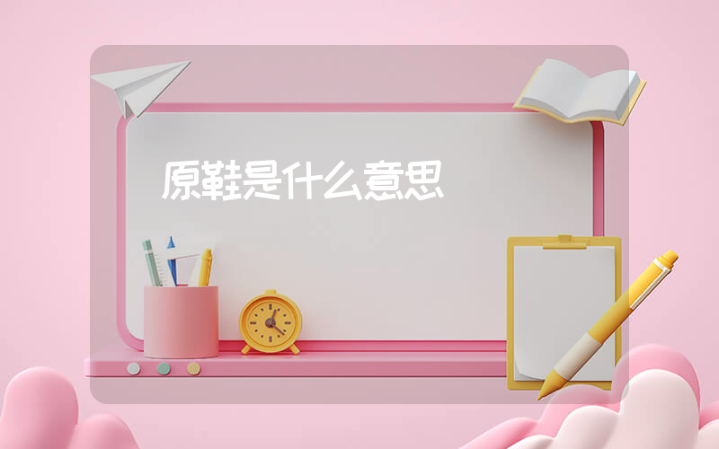 純原鞋是什么意思插圖