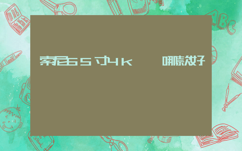 索尼65寸4k電視哪款好插圖