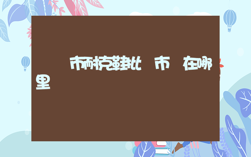 紹興市耐克鞋批發市場在哪里插圖