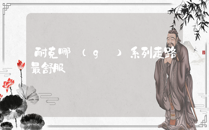耐克哪個(gè)系列走路最舒服插圖
