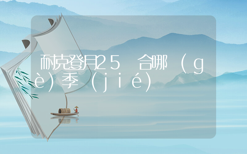 耐克登月25適合哪個(gè)季節(jié)插圖