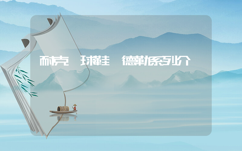 耐克網球鞋費德勒系列介紹插圖