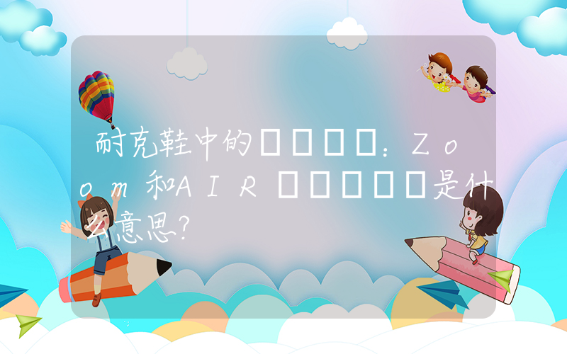 耐克鞋中的兩種氣墊：Zoom和AIR這兩個單詞是什么意思？插圖