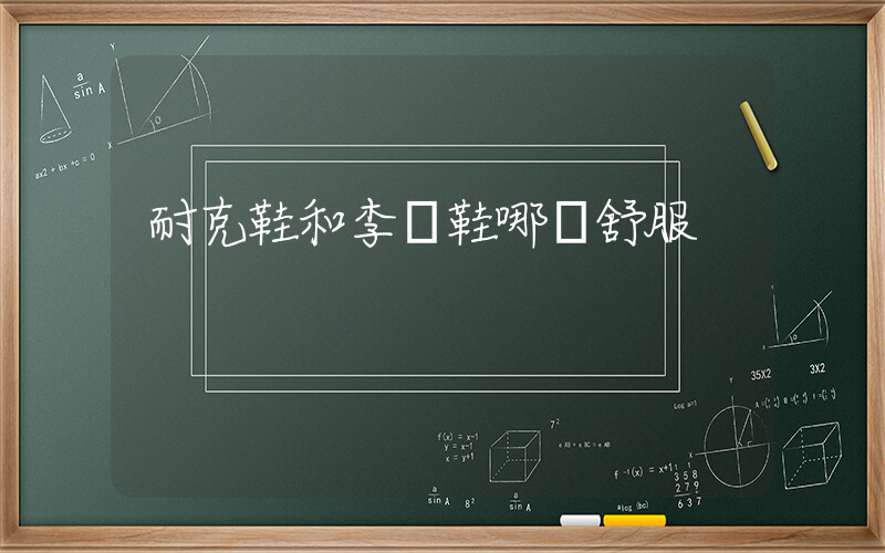耐克鞋和李寧鞋哪個舒服插圖