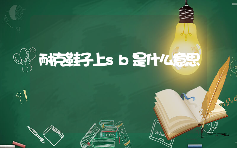 耐克鞋子上sb是什么意思插圖