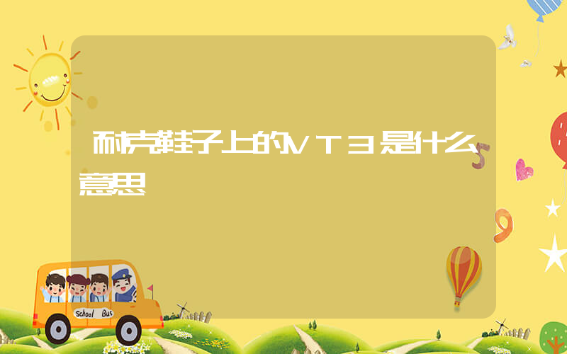 耐克鞋子上的VT3是什么意思插圖