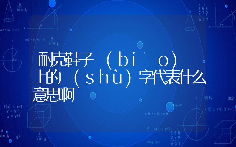 耐克鞋子標(biāo)簽上的數(shù)字代表什么意思啊插圖