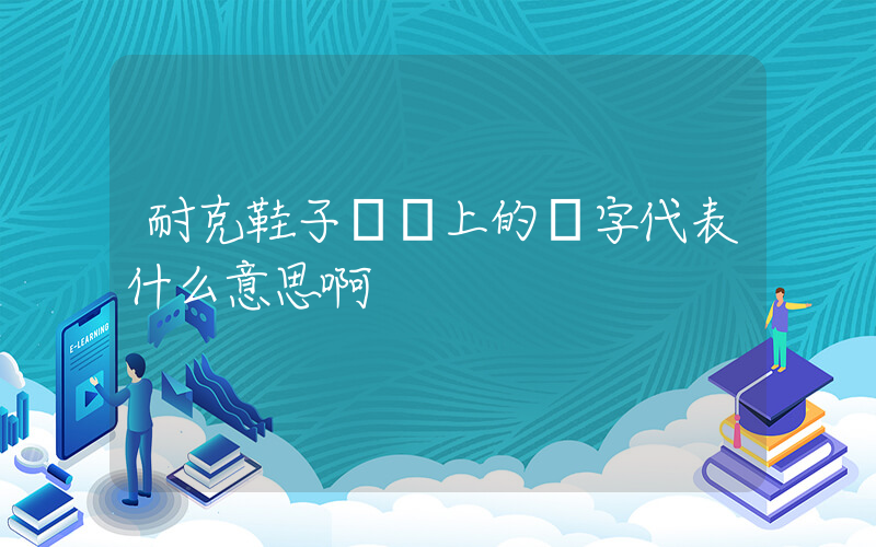 耐克鞋子標簽上的數字代表什么意思啊插圖
