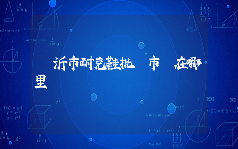 臨沂市耐克鞋批發市場在哪里插圖