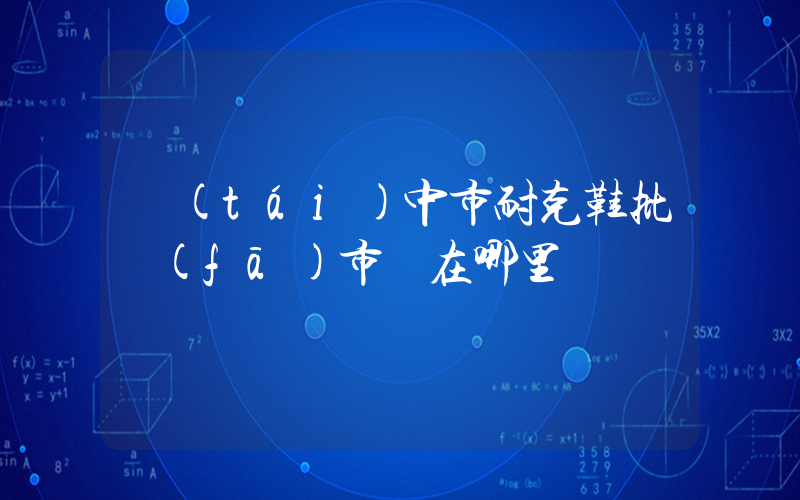 臺(tái)中市耐克鞋批發(fā)市場在哪里插圖