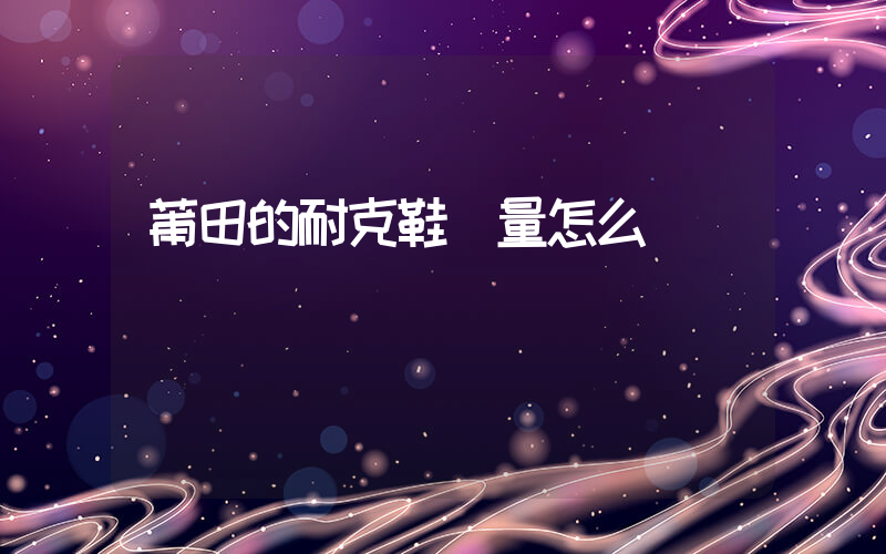 莆田的耐克鞋質量怎么樣插圖