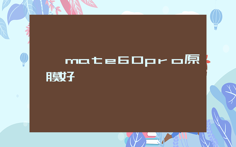華為mate60pro原廠膜好嗎插圖