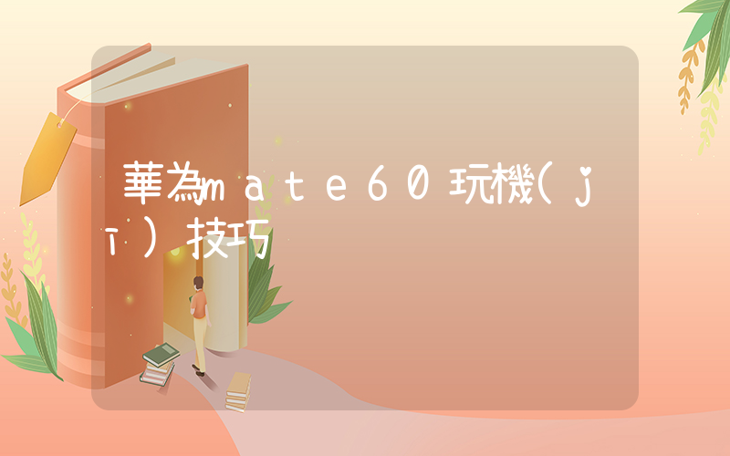 華為mate60玩機(jī)技巧插圖
