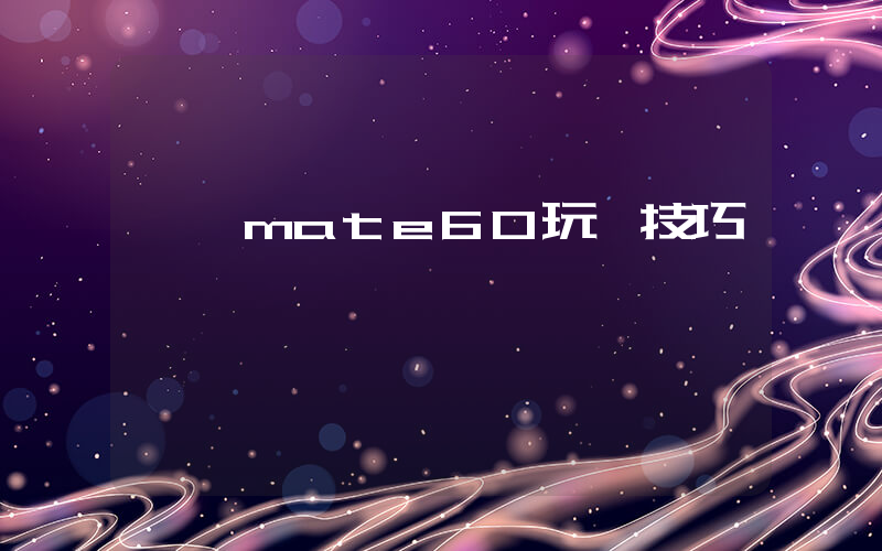 華為mate60玩機技巧插圖