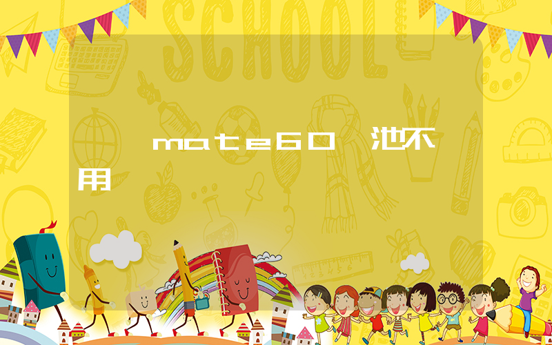 華為mate60電池不經用插圖