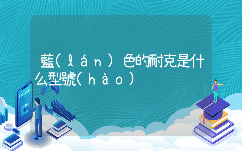 藍(lán)色的耐克是什么型號(hào)插圖