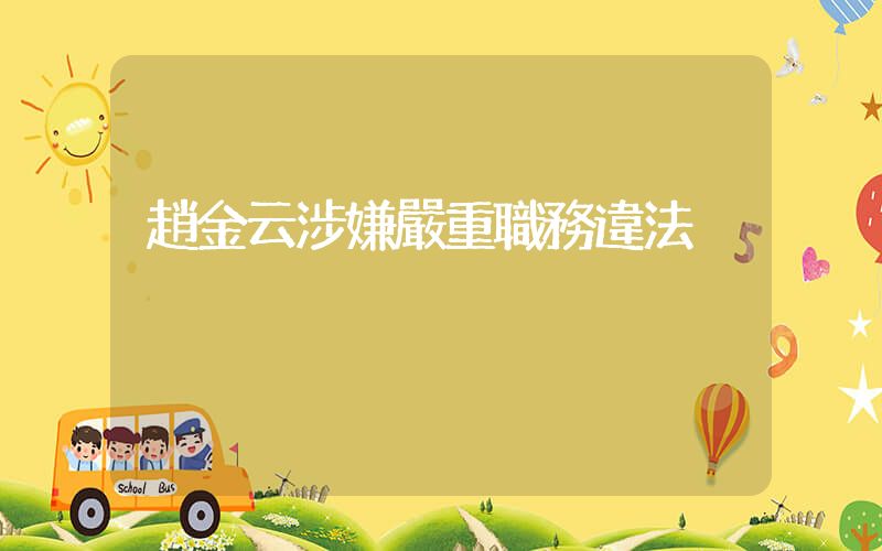趙金云涉嫌嚴重職務違法插圖