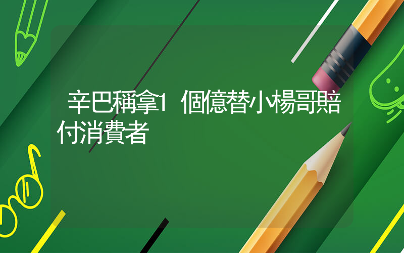 辛巴稱拿1個億替小楊哥賠付消費者插圖