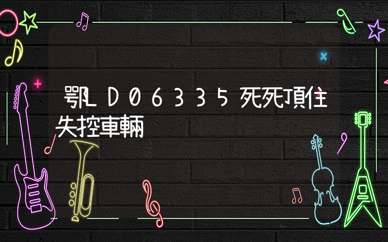 鄂LD06335死死頂住失控車輛插圖