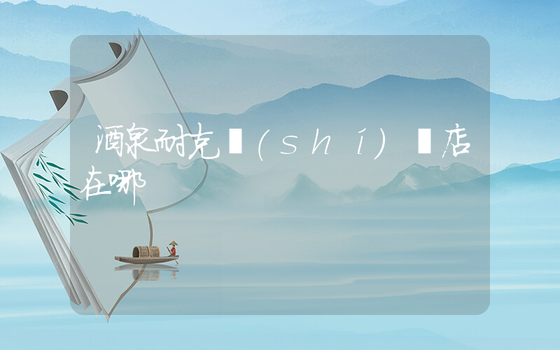 酒泉耐克實(shí)體店在哪插圖