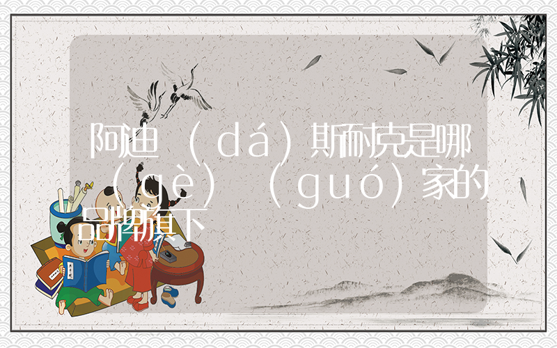 阿迪達(dá)斯耐克是哪個(gè)國(guó)家的品牌旗下插圖