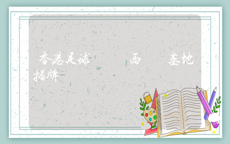 香港足球總會廣西訓練基地揭牌插圖